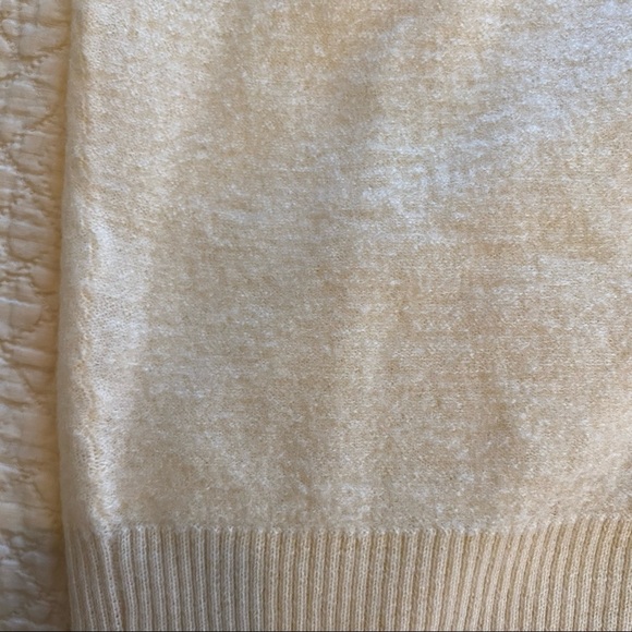 Hope White Oversized Mockneck Unisex Wool Sweater - Picture 5 of 14